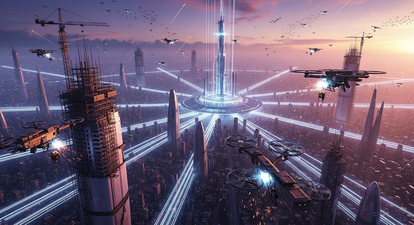 A thriving economy in a sci-fi strategy games setting